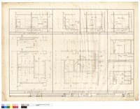 藏品(甲,乙,地下室廁所剖面圖、客運電梯及甲廁所平面圖、貨運電梯及乙廁所平面圖、一樓部份平面圖)的圖片