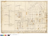 藏品(檣身及樓梯及廁所平及剖及立及面及詳圖、門立面及大樣)的圖片