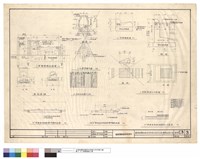 藏品(乙型側溝模板詳圖,管底基礎,8m熱灌瀝青道路標準橫斷面圖,人孔標準圖平面,水泥管及基礎尺寸表,乙型側溝進水井詳圖,寛級配石料道路標準橫斷面圖,5cm熱灌瀝青碎石面層施工示意圖)的圖片