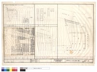 藏品(地籍套繪及位置及現況及重測前及後地籍配置圖及圖例)的圖片