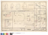 藏品( 木門防火門立面圖、木門防火門及室內樓梯踏步及扶手大樣、二樓觀眾席欄杆詳圖)的圖片