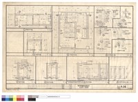 藏品(甲,乙,丙廁所平面,木隔間大樣,廁所剖面,廁所木隔間立面)的圖片