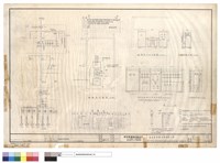 藏品(圖目.圖利.單線結構圖,負載表,配電室配置平面.立面.側面圖)的圖片