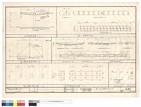 藏品(車棚剖面圖,停車架剖面詳圖,車棚基礎平面圖,車棚屋頂平面圖)的圖片