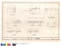 藏品(男女浸禮平面圖，SECTION A-(封面)、B-(書頁名)，2S1a、S216短向配筋，2S1a、2S1b長向配筋，電梯間頂版機械室剖面圖，兩端，中央)的圖片
