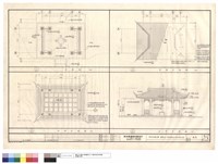 藏品(屋頂,仰視平面圖及正,背立面圖)的圖片