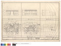 藏品(壹,貳屋頂層平面,正向,背向,側向立面圖)的圖片