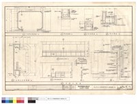 藏品(八角門立面詳圖,剖面詳圖,出納台平面正立面側立面詳圖)的圖片