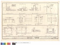 藏品(屋頂反水收邊大樣,A.B型冷卻水塔基座,屋頂天溝詳圖,不锈鋼人孔蓋詳圖,水溝蓋詳圖,人孔詳圖,乙種鋼力士管道詳圖,花台詳圖,剖面詳圖,加蓋水溝詳圖)的圖片