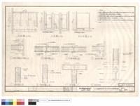 藏品(平面、立面、側立面圖，隔板與牆固定詳圖，隔板詳圖，門檔詳圖，轉角詳圖，門扇詳圖，T型詳圖，腳座詳圖)的圖片