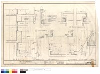 藏品(墻剖面，天井剖面，女兒墻詳圖，管道間屋頂出口圖)的圖片