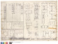 藏品(室內裝修表,木門,木門窗立面圖,院長室廁所平,剖面圖,鋁門立面,足尺)的圖片