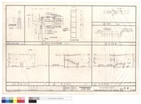 藏品(立面圖,剖面圖,鋼管旗台屋頂出入口,鐵爬梯,地坪,鋁窗詳圖)的圖片