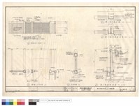 藏品(圍墻及大門立面、平面，擋土牆伸縮縫詳圖，擋土牆剖面詳圖，剖面詳圖)的圖片