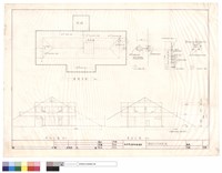 藏品(東,西向立面圖,屋頂平面圖)的圖片