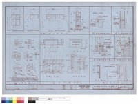藏品(門窗立面,木門大樣,窗台櫃詳圖,伸縮縫大樣,盥洗台大樣,衣架大樣)的圖片