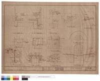 藏品(屋頂R.C.壓簷牆大樣,詳圖,樓梯扶手,踏步,浴式衣架及洗手台詳圖,窗台櫃正立面圖,屋頂人孔及落水頭平面,剖面圖,A-A',B-B'剖面詳圖)的圖片