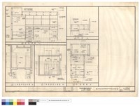 藏品(剖面詳圖，丁臥室單元平面圖，丁臥室家具立面圖)的圖片