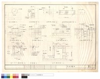 藏品(水泥、明溝、清潔口、陰井剖面，明溝鐵柵蓋平面，鐵柵蓋剖面)的圖片