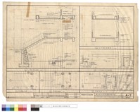藏品(大門雨庇剖面圖,平面圖,大門階梯平面,雨庇門燈,黑板詳圖)的圖片