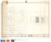 藏品(鐵門立面圖、A、B簍空花飾大樣圖)的圖片