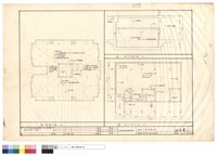 藏品(屋頂、地下室平面、貯水池剖面)的圖片