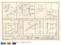 藏品(樓梯剖面,廁所剖面,踏步詳圖,砌玻璃磚詳圖,天花板詳圖)的圖片
