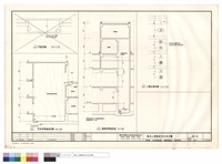 藏品(門框詳圖.汽車昇降道剖面圖.電梯昇降道剖面.大樓名稱詳圖)的圖片