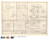 藏品(吸音板天花平面.石棉板天花平面.天花板剖面.檢查橋剖面圖.木門剖面明細圖)的圖片