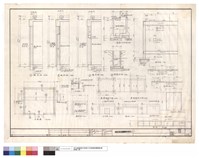 藏品(牆剖面.電管剖面.集水井剖面.抽風機口孔.平面圖.屋頂平面.正立面.背立面.屋頂平面.基礎結構平面.屋頂結構平面.側立面.窗立面.百利防火鐵門,R3長短向版)的圖片