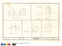藏品(柱子轉角剖面大樣圖,牆面石材立面圖,牆面剖面圖,鐵件施工大樣圖,6mm插梢,平型伸縮片詳圖,L型托板詳圖)的圖片