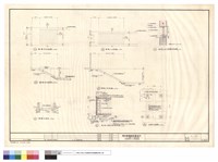 藏品(樓梯甲.乙平面圖,樓梯甲.乙剖面圖,樓梯剖面圖,屋頂水箱剖面配筋圖,水箱底平面圖,排氣孔及百葉窗剖面圖)的圖片