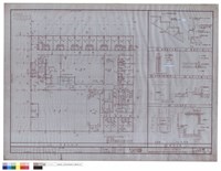 藏品(五樓平面圖,樓梯踏步,扶手大樣,廁所門及隔間牆大樣,人孔蓋,陰井大樣)的圖片