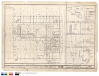 藏品(五樓平面圖,樓梯踏步,扶手大樣,廁所門及隔間牆大樣,人孔蓋,陰井大樣)的圖片