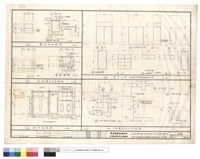 藏品(集水井詳圗,廁所剖面圖,門窗立面,緊急出入口詳圗)的圖片