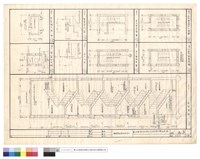 藏品(樓梯剖面.樓梯屋頂平面.樓梯貳至肆樓平面.樓梯壹樓平面.樓梯地下室平面.扶手大樣.踏步明細圖.集水井剖面.屋頂水箱剖面)的圖片