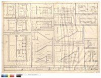 藏品(廁所平面圖.剖面明細.甲樓梯一.二層.屋頂平面圖.樓梯剖面明細.丙樓梯平面圖.乙樓梯剖面明細圖.平面圖.樓梯扶手大樣標準圖.廁所通氣口平面詳圖.廁所屋頂出氣口詳圖)的圖片