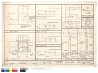 藏品(屋頂平面圖.平面圖.東.西.南.北向立面圖.門窗立面.陰井.墻剖面圖.人行步道標準剖面)的圖片