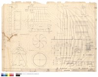 藏品(風扇,鐵門,百葉窗詳圖)的圖片