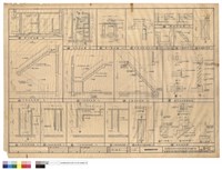 藏品(樓梯平面,立面詳圖、廁所詳圖、陰井、抽風機口、鐵百葉)的圖片