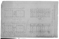藏品(第一二層平面圖、地基圖、屋頂及二樓板梁圖)的圖片