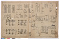 藏品(一二層電氣平面圖、一二層給水衛生平面圖、給水衛生設備示意圖、化糞池平面圖)的圖片