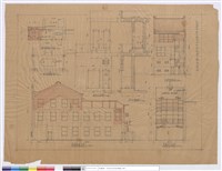藏品(一樓改建後廁所平面、改建後正側正面、改建後背面圖、a~a'斷面)的圖片