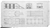藏品(第一~二層平面圖、側面圖、正背面圖、基礎平面圖、二樓梁版平面圖)的圖片