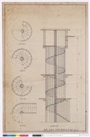 藏品(一~三樓平面圖、屋頂平面圖、新建樓梯立視圖)的圖片