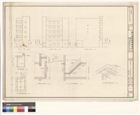 藏品(背立面s:1/100 左側立面s:1/100 右側立面s:1/100 地下室平面s:1/100 地下室安全措施平面s:1/100 a緊急出口剖面s:1/30 b地下室剖面s:1/30 地下室安全措施大樣s:1/30)的圖片