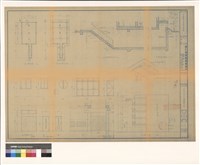 藏品(地下室平面s:1/100 地下室安全措施平面s:1/100 A地下室樓梯詳細s:1/30 B緊急出口詳細s:1/30 D2甲種防火門附信箱 左側立面s:1/100)的圖片