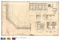 藏品(櫃台佈置平面及正面立視及剖視及大樣及抽屜及詳圖)的圖片