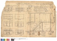 藏品(一,二層,屋頂平面、二層樑版平面圖、東西向立面圖)的圖片
