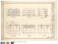 藏品(壹,貮,叁樓平面圖、總剖面圖、正面、側面、立視圖(A棟))的圖片